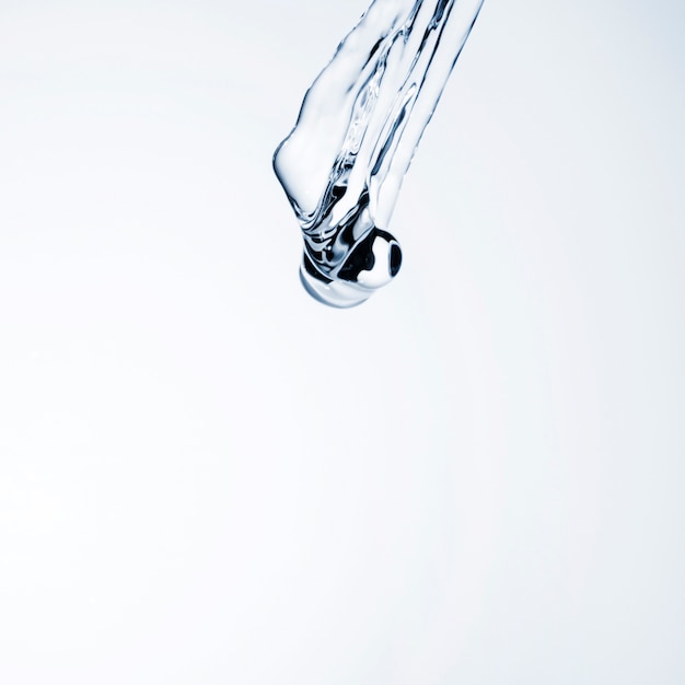Realistic water splash close-up with empty space
