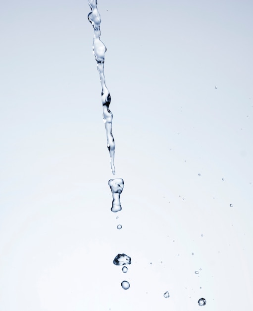 Realistic water splash on white background