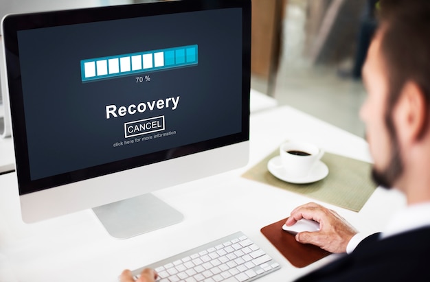 Free photo recovery backup restoration data storage security concept