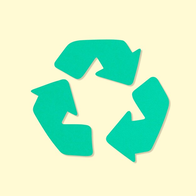 Recycle symbol paper environment hand craft element