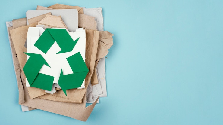 Free Photo recycling concept flat lay