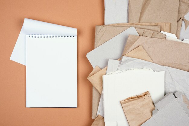 recycling concept flat lay