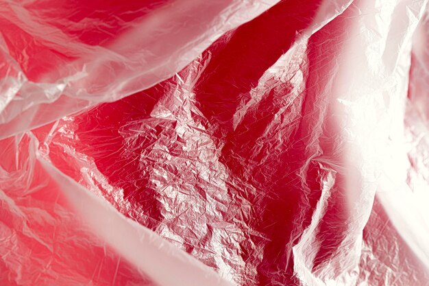 Red abstract plastic bag concept