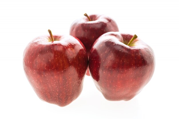 Red apple isolated on white background