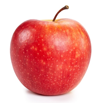 白い背景で隔離の赤いリンゴ Premium写真