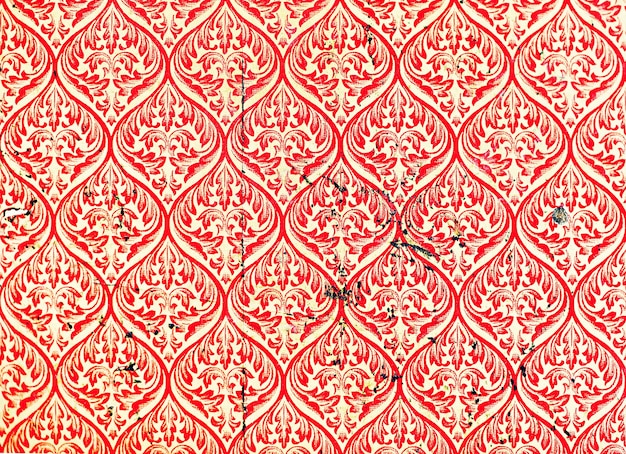 Red asian pattern background wallpaper