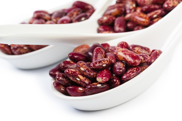 Red beans isolated on white background