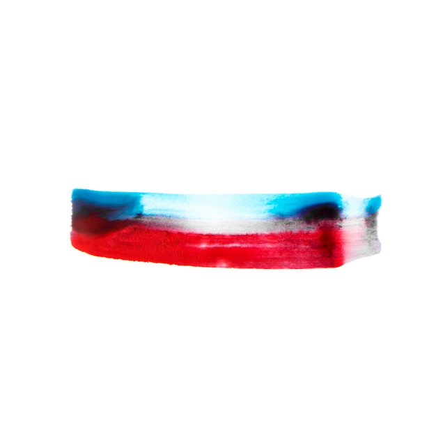 Red and blue watercolor line