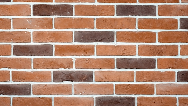 Red and brown bricks wall background