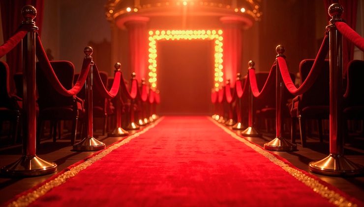 Free Photo red carpet entrance