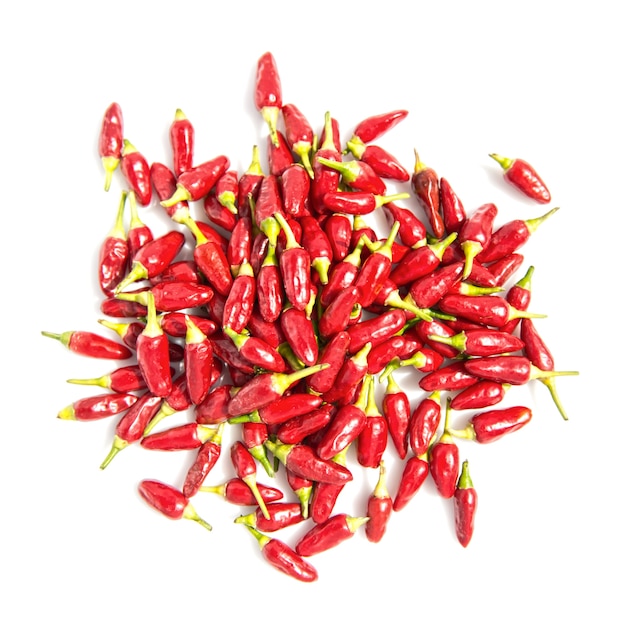 Red chilli over isolated background