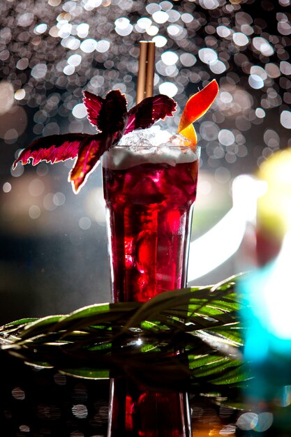 Red cocktail on the table