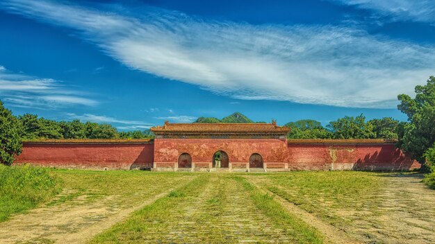 Red concrete building during daytime