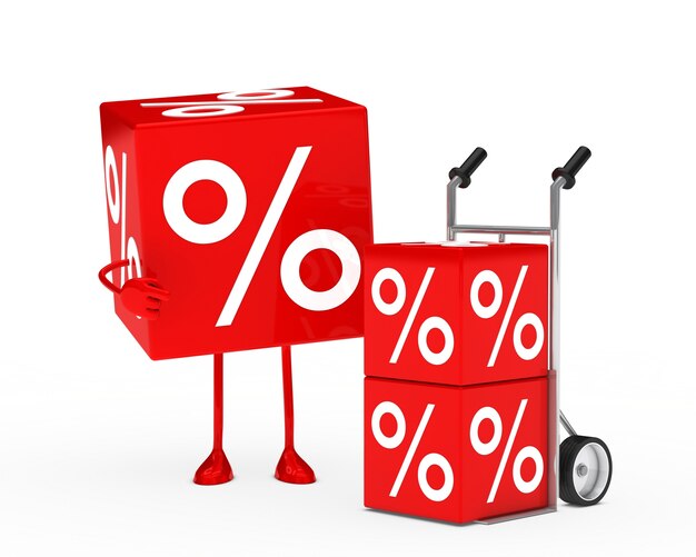 Red dice next to a trolley with others dice