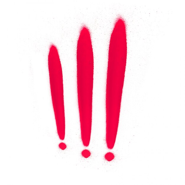 Red exclamation marks