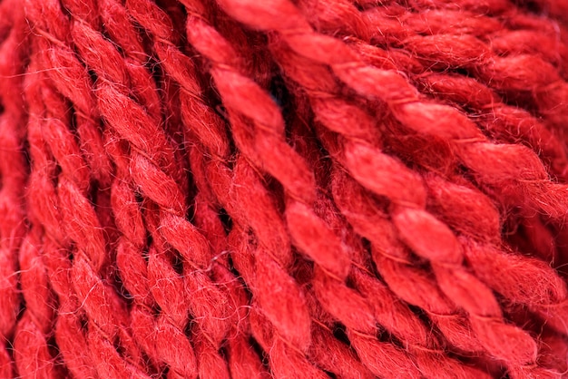 Red fabric closeup