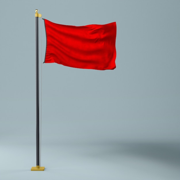 Red flag collage on blank image