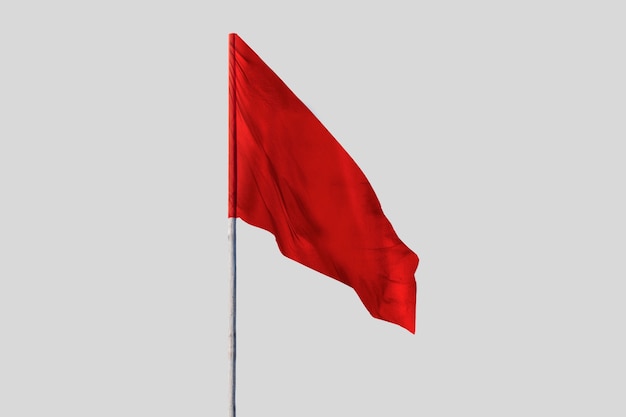 Red flag waving