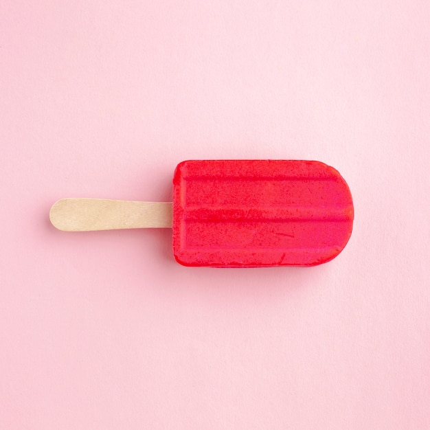 Red flavoured ice cream