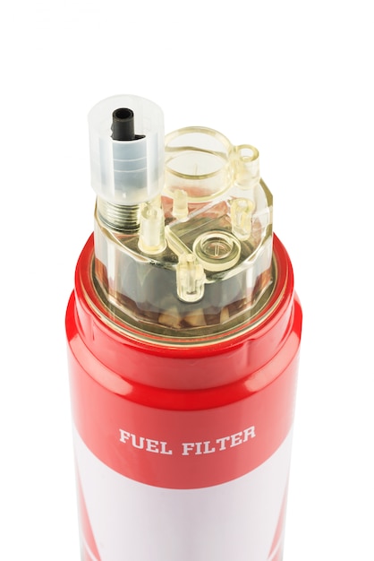 Free photo red fuel filter