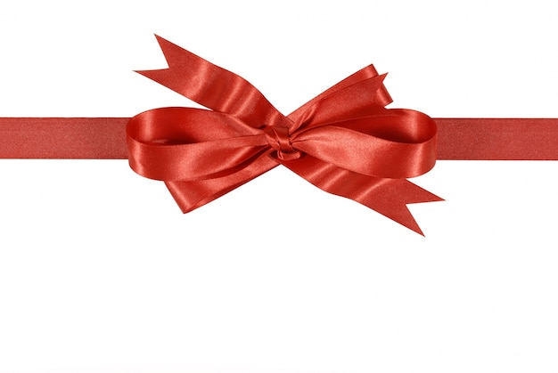 Free photo red gift ribbon