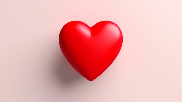 Бесплатное фото Красное сердце в студии