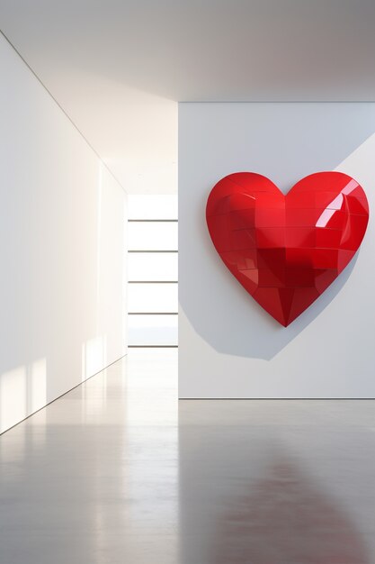 Red heart indoors