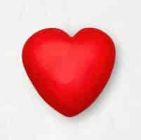 Free photo red heart plasticine clay diy element