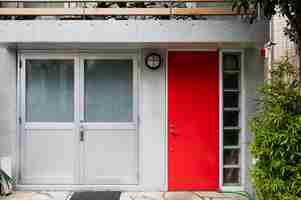 Free photo red house entrance japanese culture