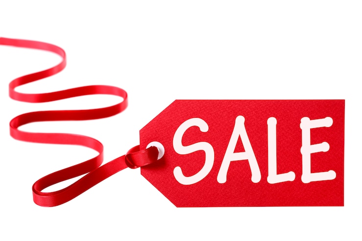 Free Photo red label, for sales