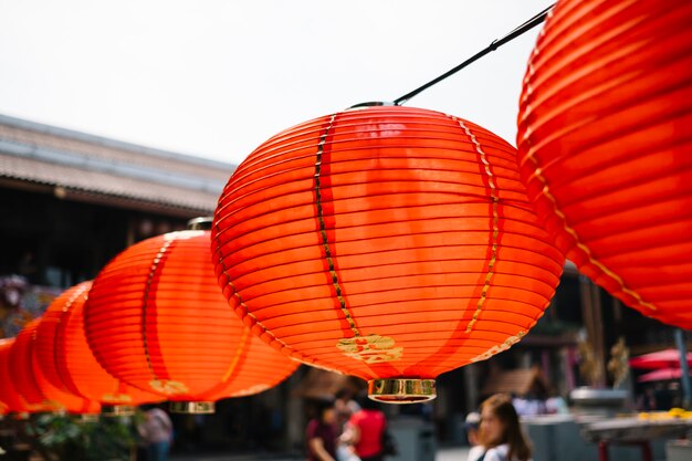 red lantern hanging