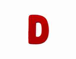 Free photo red letter d