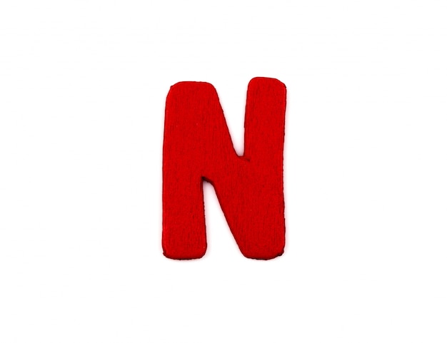 赤文字のn