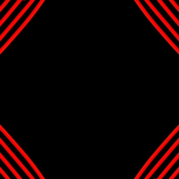 Red light line on black background