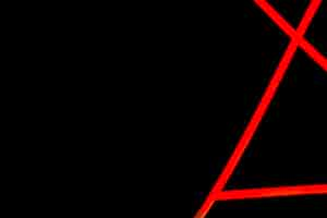 Free photo red neon lines design on dark black background