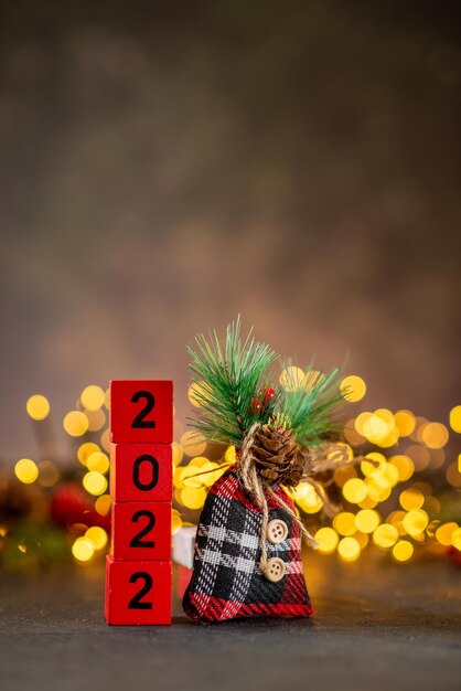 Red numbers christmas texture festive on dark background