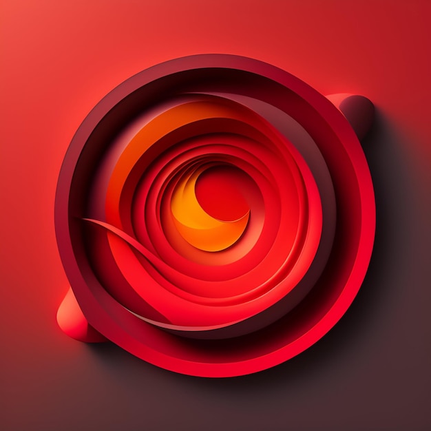 A red and orange circle with a white circle in the middle