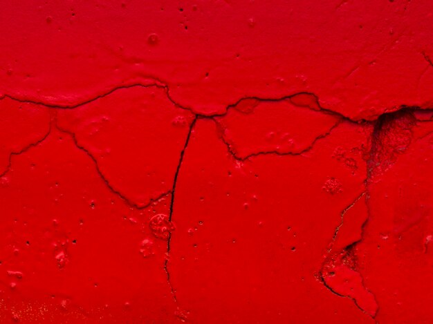 Red paint crackers surface