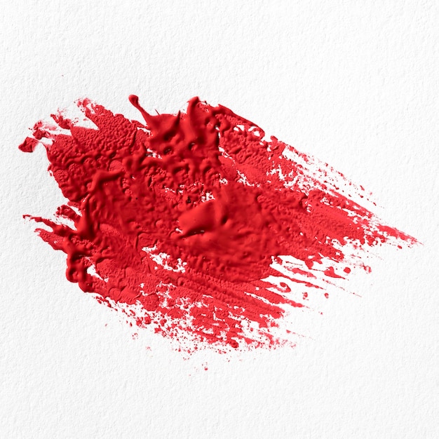 Red paint stain abstract art