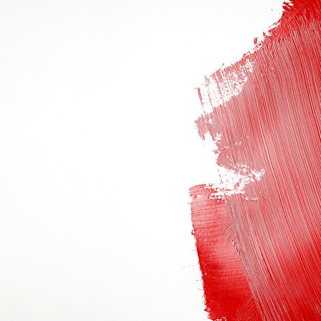 Red paint stroke on wall
