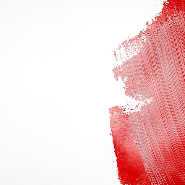 Red paint stroke on wall