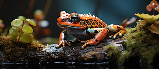 Free photo red poison dart frog dendrobates tinctorius