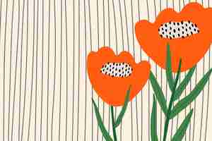 Free photo red poppy flower patterned background