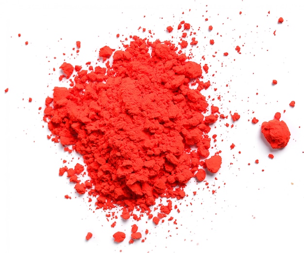 Free photo red powder isolated, holi festival concept