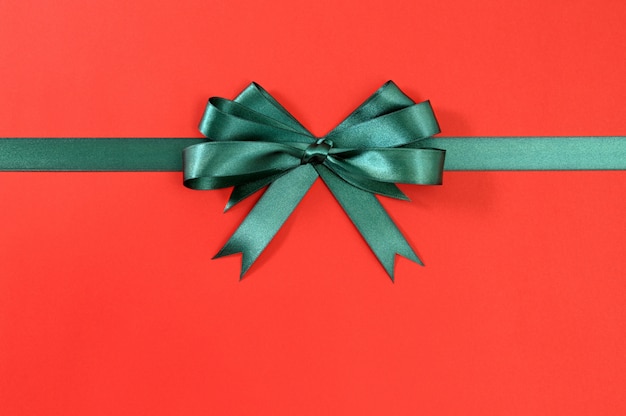 Red present with a green bow
