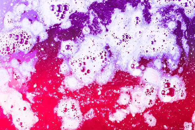 Free photo red and purple bath bomb bubble backdrop