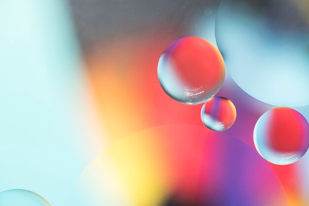 Red purple and blue abstract background with bubbles