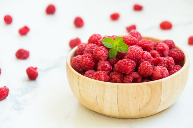 Red raspberries fruit