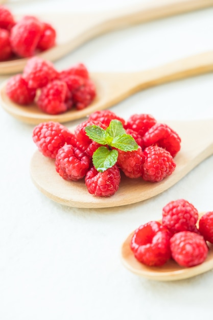 Red raspberries fruit