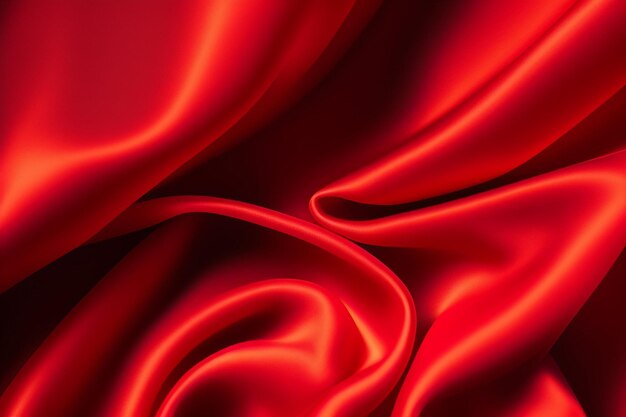 Red silk background with a soft wave.